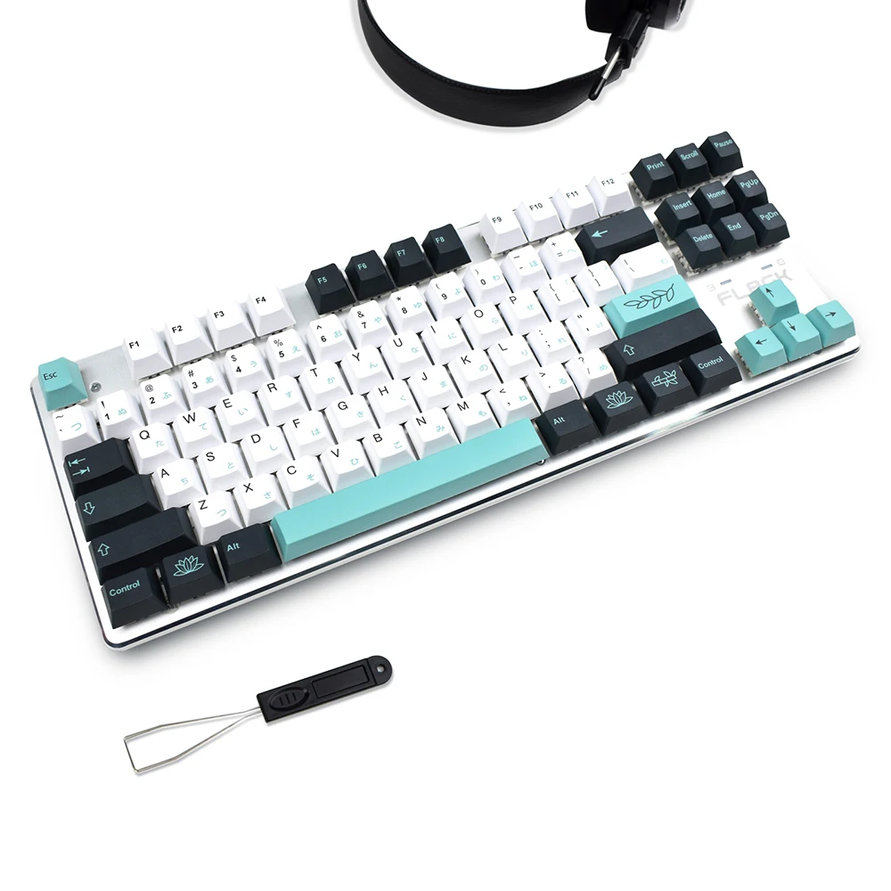 137 Keys PBT OEM Profile Custom Keycap Japanese Characters Botanical Theme Keycaps for Gaming Keyboard Mechanical 137 Keys