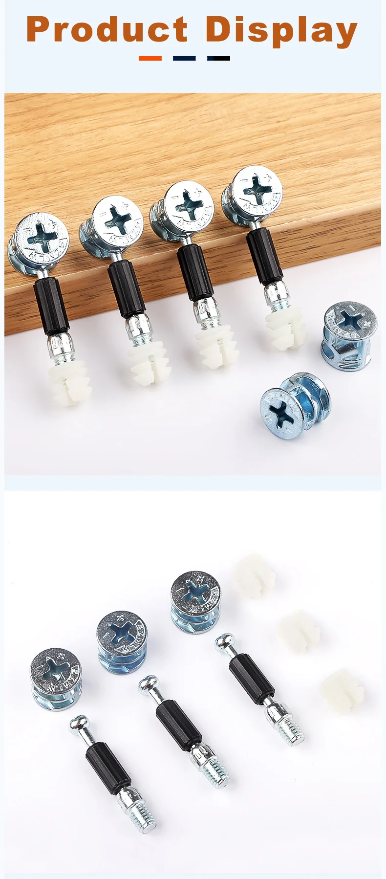 Knock Down Fitting Furniture Screw Joint Connector Cam Lock