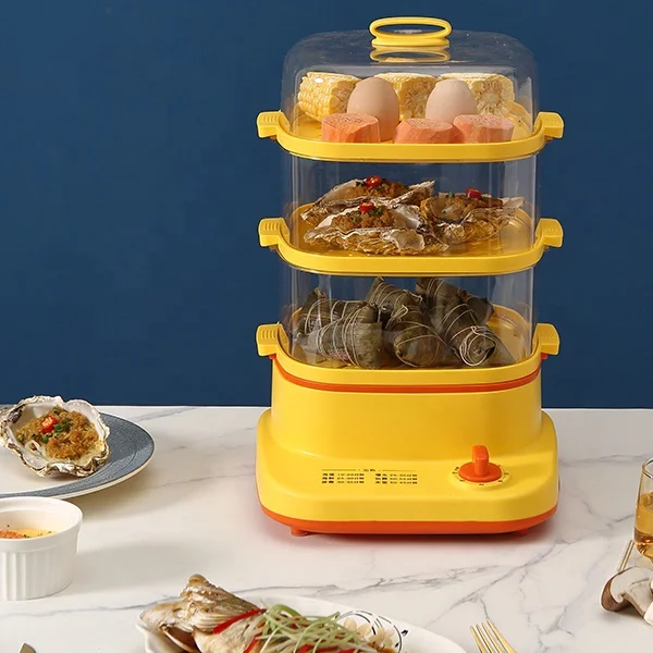 2022 KYZ-A0608 6L Capacity Steam Cooker Electric Kitchen Food Steamer With Digital Timer LCD Display