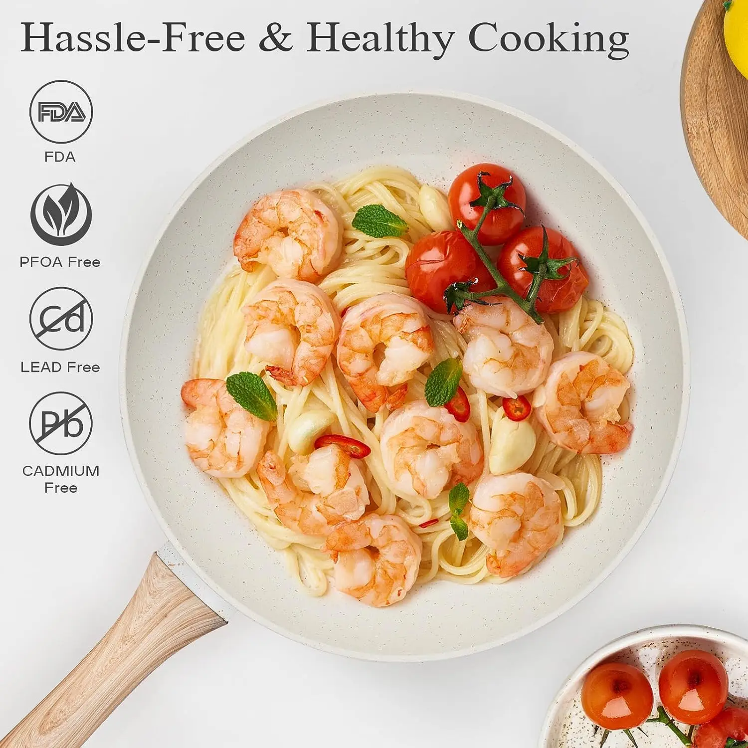 Best Selling Cookware Set Kitchenware  Set   Aluminium Marble Non Stick Cookware Set Wood Grain Soft Touch Handle