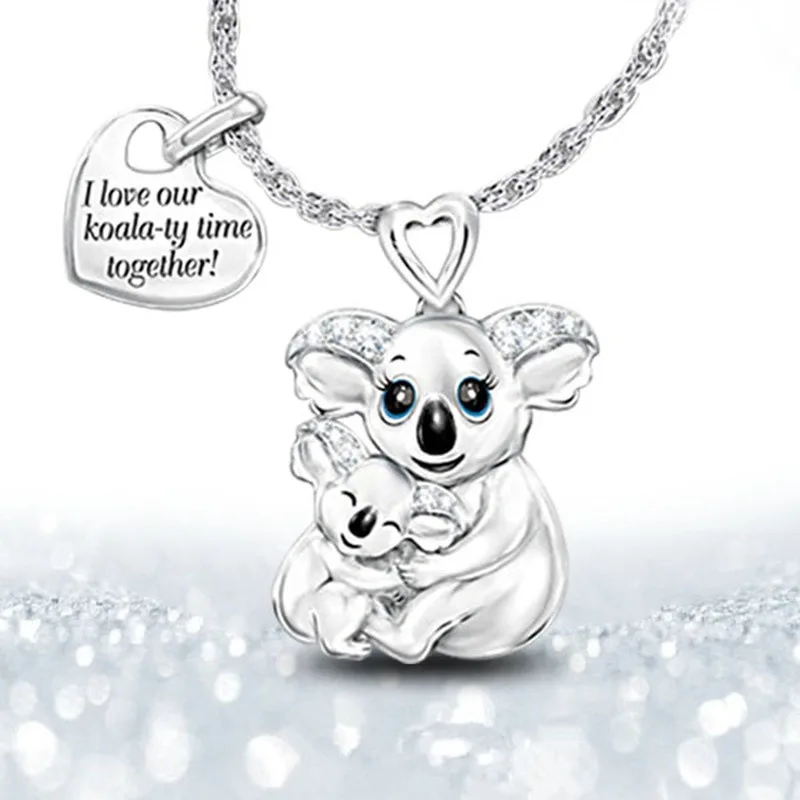 Hot Koala Lady Necklace Cute Mother And 