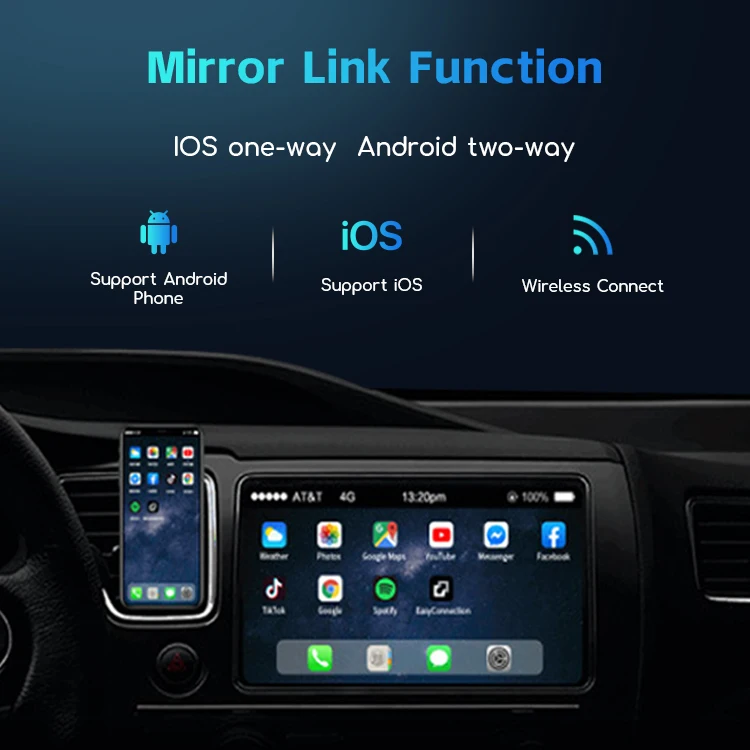 8227L 9 Inch Android Car Radio with Bluetooth, GPS, and CarPlay