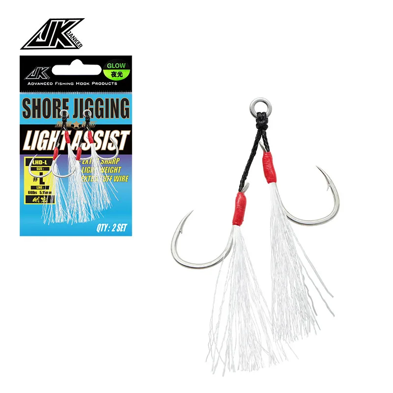 Suporte hook de pesca 6 unidades anzol chinu 10 para jig jump jig micro