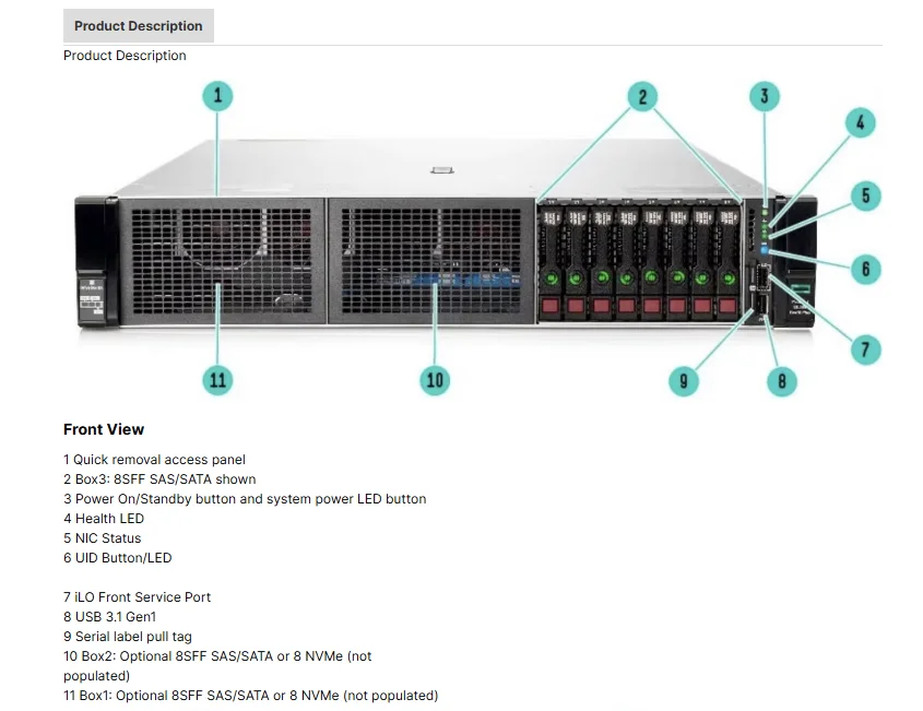 HPE DL380 Gen10 Plus 2U Rack Server | Intel Xeon Scalable | 8-24 SFF Hot-Swap | Mission-Critical Enterprise Platform