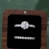 10K white gold lab diamond ring
