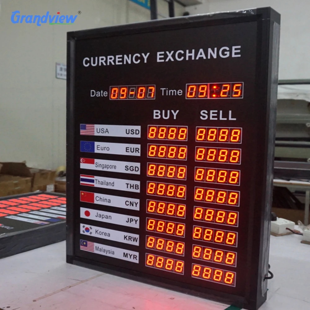 Digital Display Board Led Currency Exchange Rate Board for Bank Business