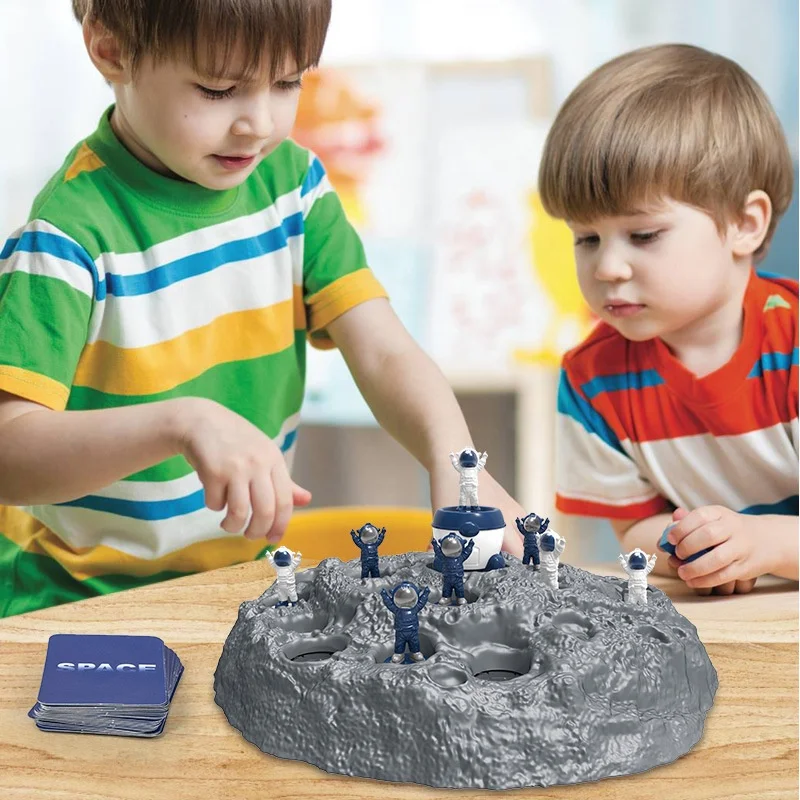 Funny Astronaut Checkers Chess Trap Board Game Toy Competitive Trap Interactive Educational Toys Plastic Table Desktop Game