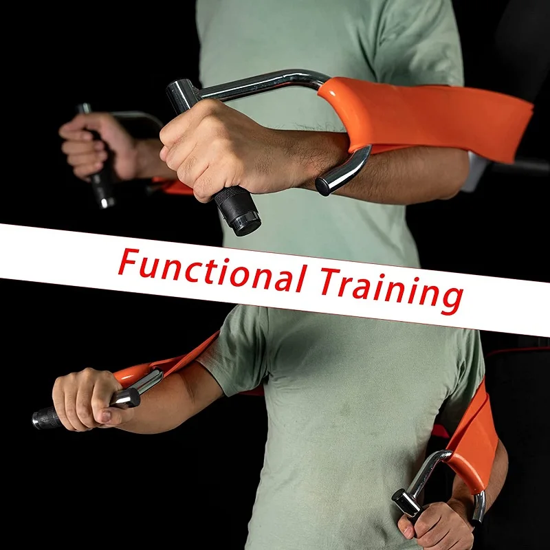 Steel Stretch Elastic Exercises Band Attachment Handles For Pullup