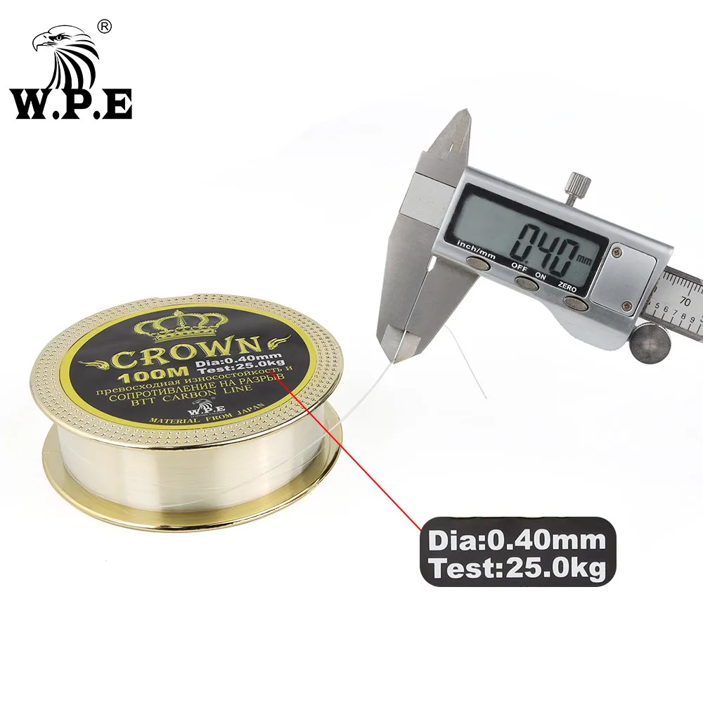 W.P.E Brand CROWN 100m 0.20mm-0.60mm Fluorocarbon