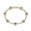 Bracciale in oro con diamanti viola