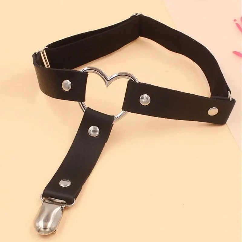 leather heart garter