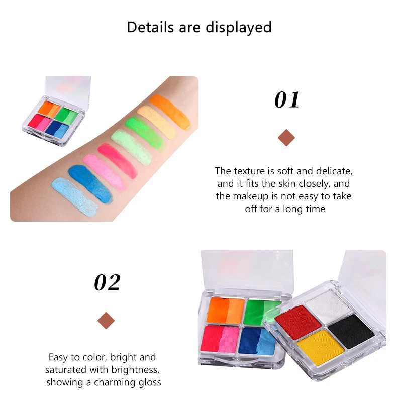 Professional Halloween Hypo Allergenic 12 colors Party Face Body Painting Body Paint