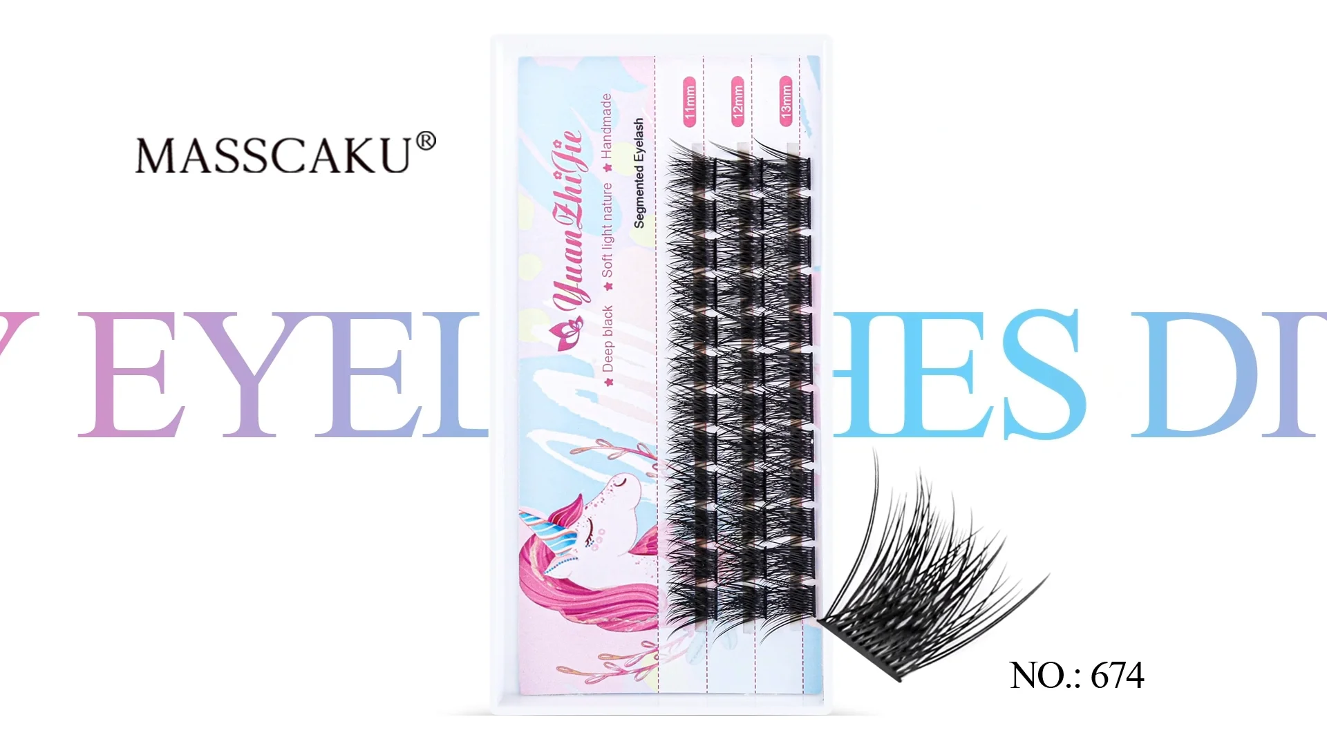 Yuanzhijie Diy Clusters Faux Mink Eyelashes Extension Segmented