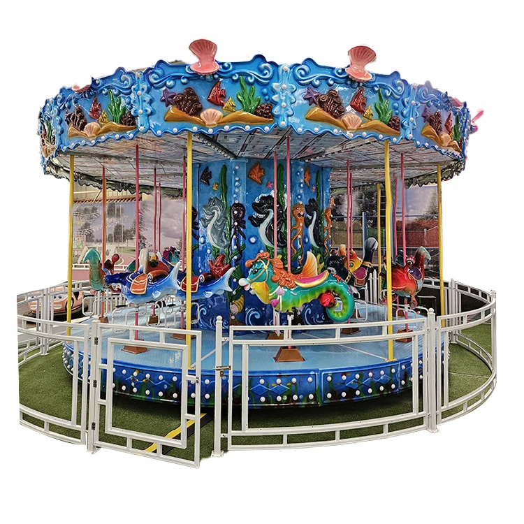 Outdoor Carnival Ride Carousel Music Box Merry Go Round Kids Carousel ...