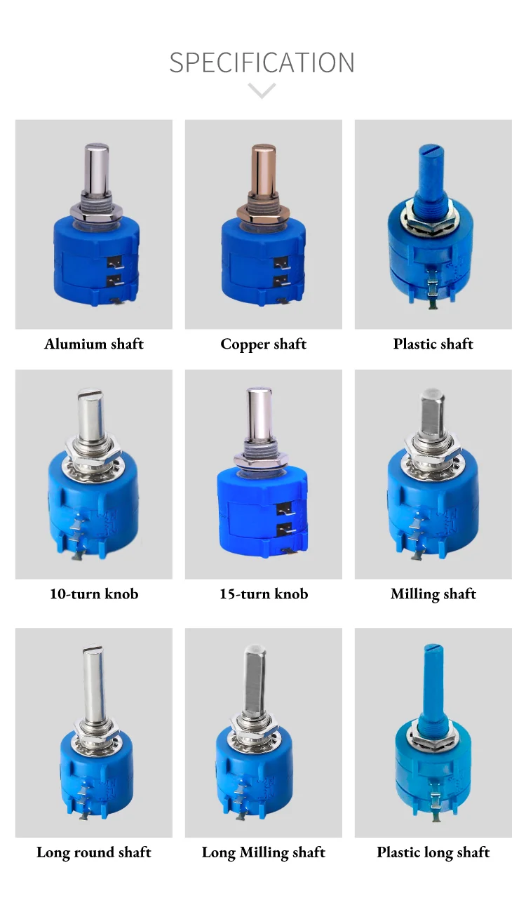 Multi Turn Wirewound Potentiometer Wxd3590 Rotary Volume Control Potentiometer 50k Buy Voltage