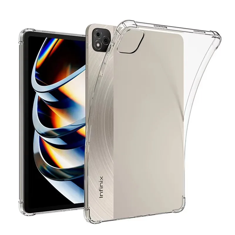 For Infinix XPad 11inch 2024 Tablet Case Transparent Soft TPU Shockproof Back Cover for ITel Pad One 10.1inch 2023 Airbag Shell