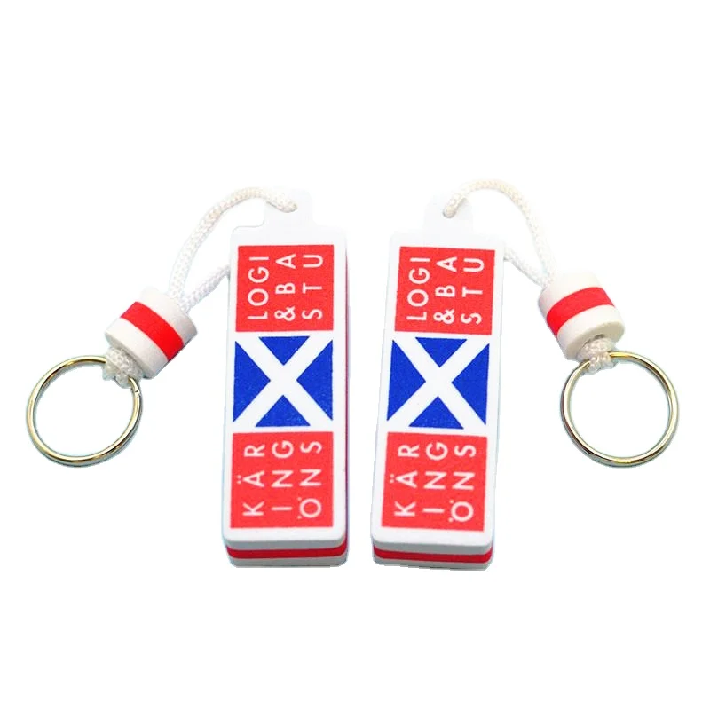 Personalized  Designer EVA Foam Float Keychains Custom logo Boat Floating Key Chain