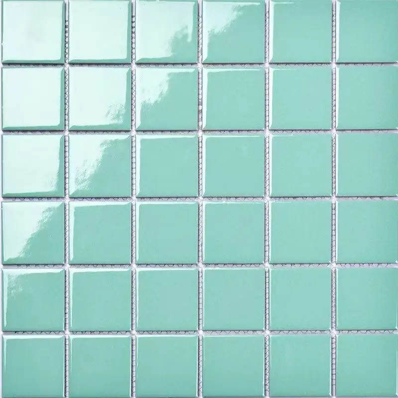 Carreaux Mosaïque Céramique Vert/Bleu - 10 Matrices 297x297mm - Protection Murale, Neuf