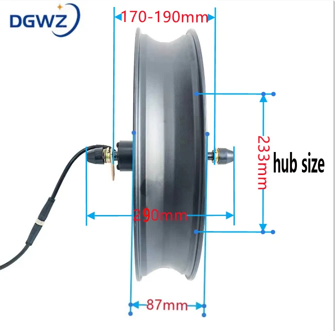 20x4 Inch Gearless 48V-72V 1500W off-Road E-Bike Motor