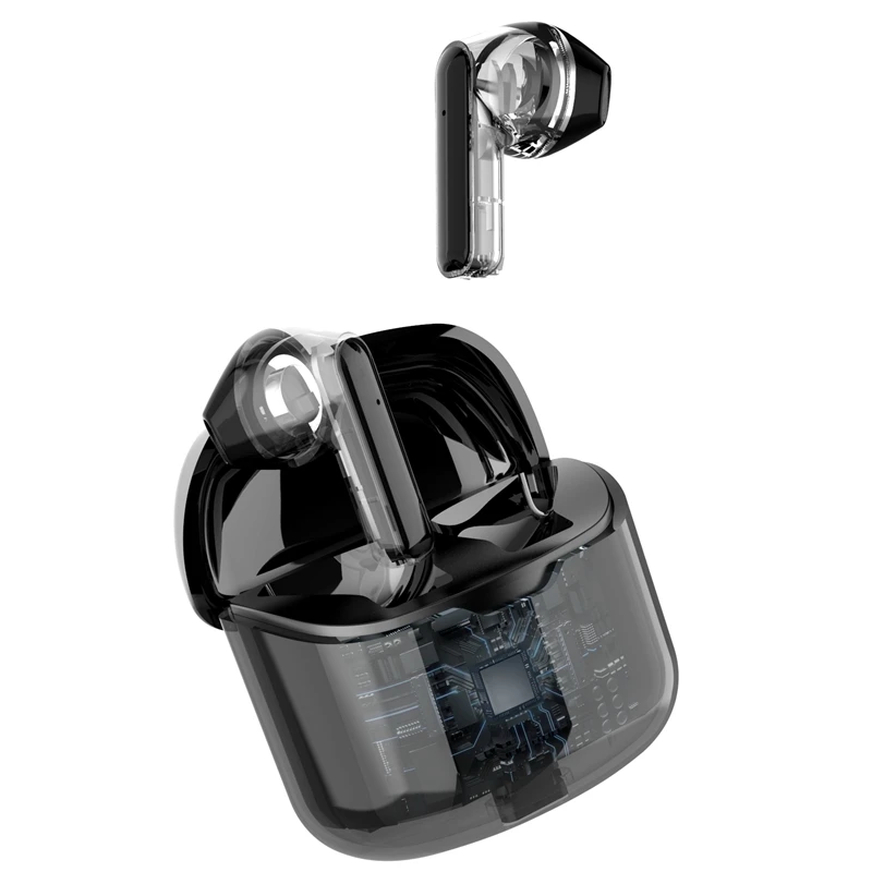 J225 Transparent Earbuds - Wireless, Waterproof, and Stylish