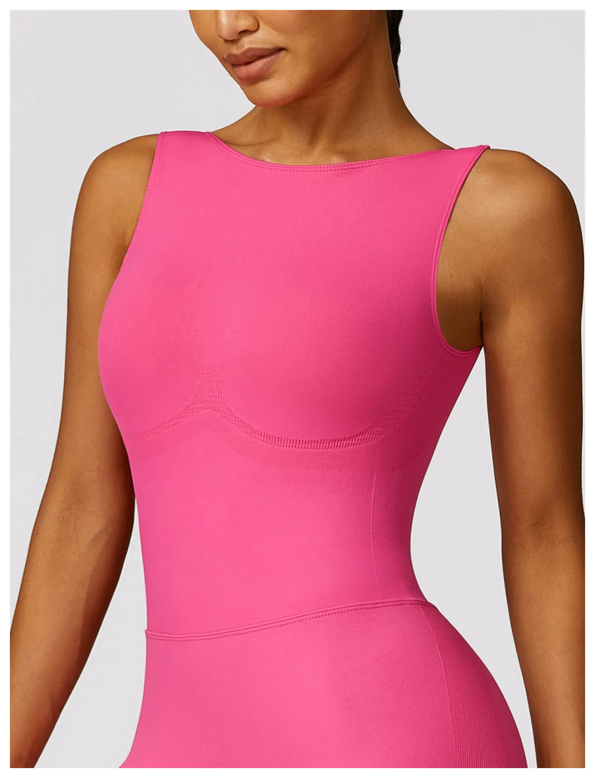 KUT & SO Women's Yoga Bodysuit - Spaghetti Strap Workout Jumpsuit, Stretch Jersey Fabric - View #11