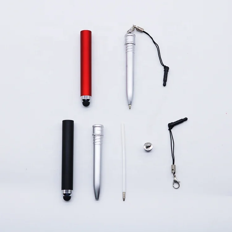 Mini Plastic Touch Screen Custom logo Stylus Pen With Chain