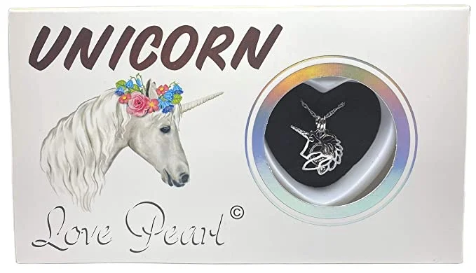 Unicorn Love Wish Mutiara Kit Kalung Rantai Liontin Mutiara Set Dalam Kit  dengan Rantai Baja Tahan Karat