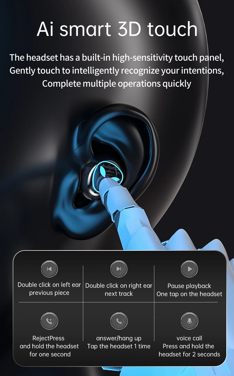 M20 TWS Wireless Earphone Touch Blue-tooth-compatible Earplugs In The Ear Stereo Sport Game Headset Noise Reduction Headphones
