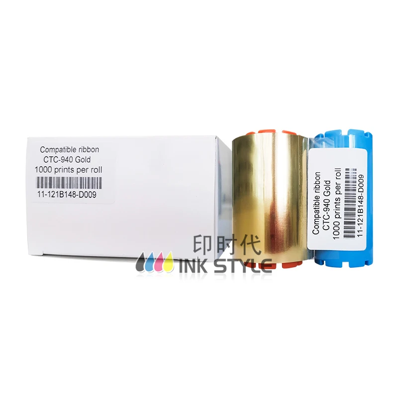 Compatible for CIAAT CTC-940  ID Card Printer Gold Color Monochrome Ribbon 1000 Prints