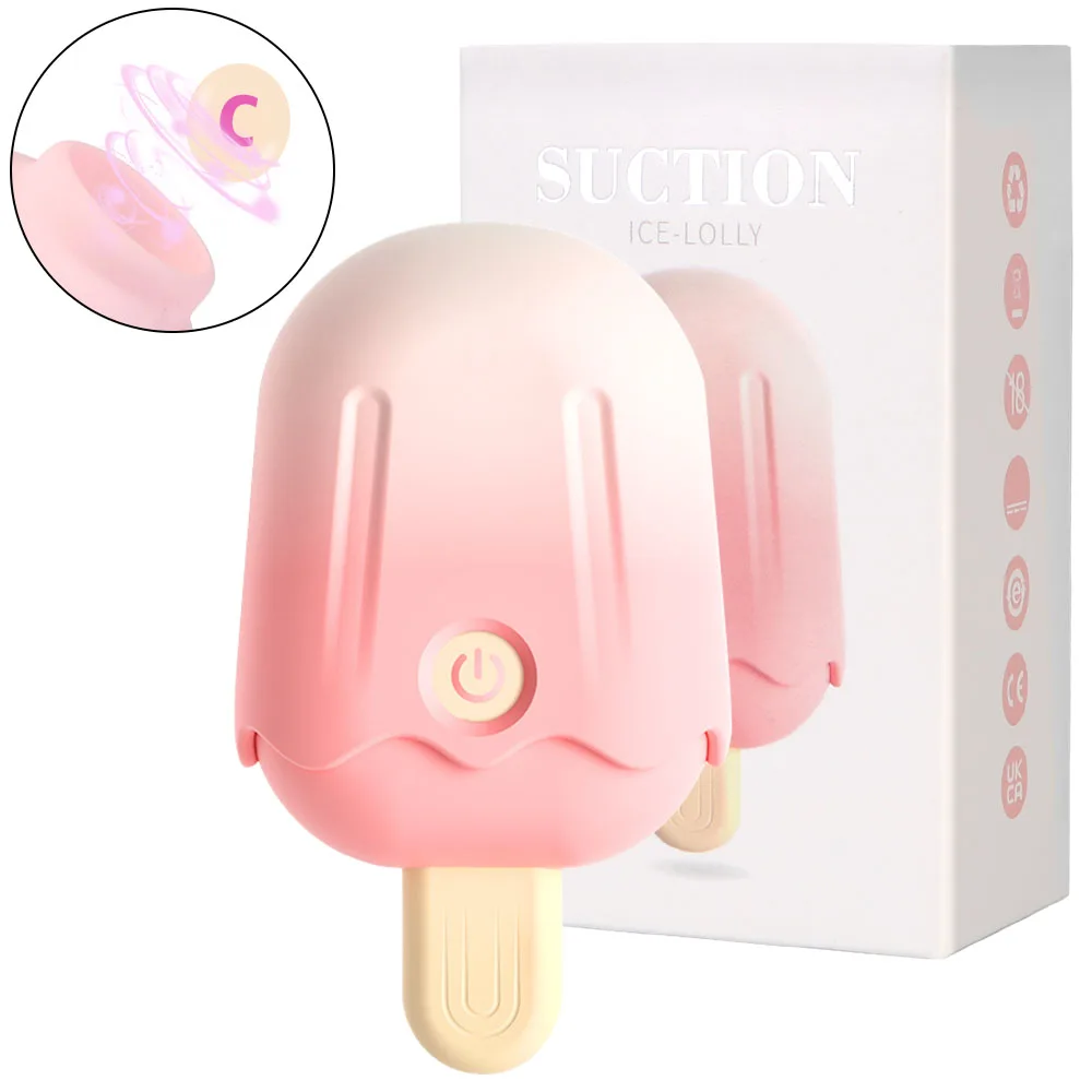 ice sex spielzeuge Cute Ice Cream Clitoral Vibrators Mini Portable Sucker Clit Nipple Licker  Stimulator Female Masturbator Adult Sex Toys for Women