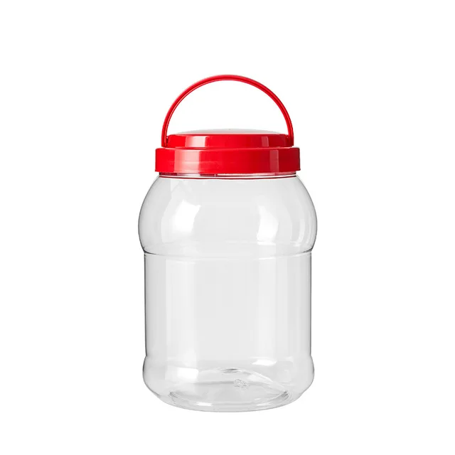 Wholesale Empty 3000ml Can Food Pet Clear Plastic Jar Container With Cap