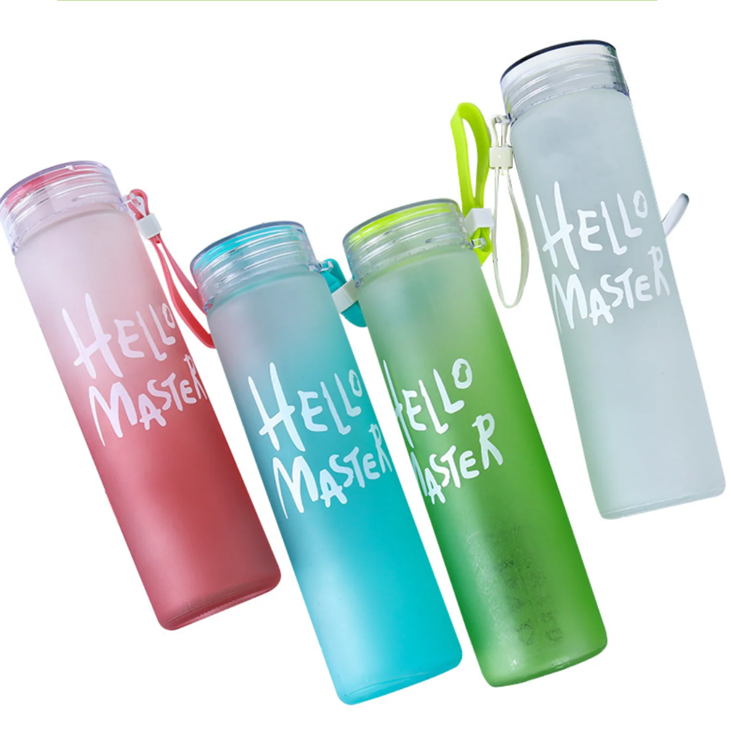 Factory Wholesale Colorful Glass Water Bottle Frosted Drinkware Cheap ...