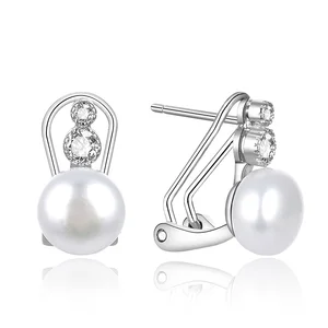 Dailywear 925 Sterling Silver Rhodium Plating Fancy Freshwater Pearl Earrings for Girls