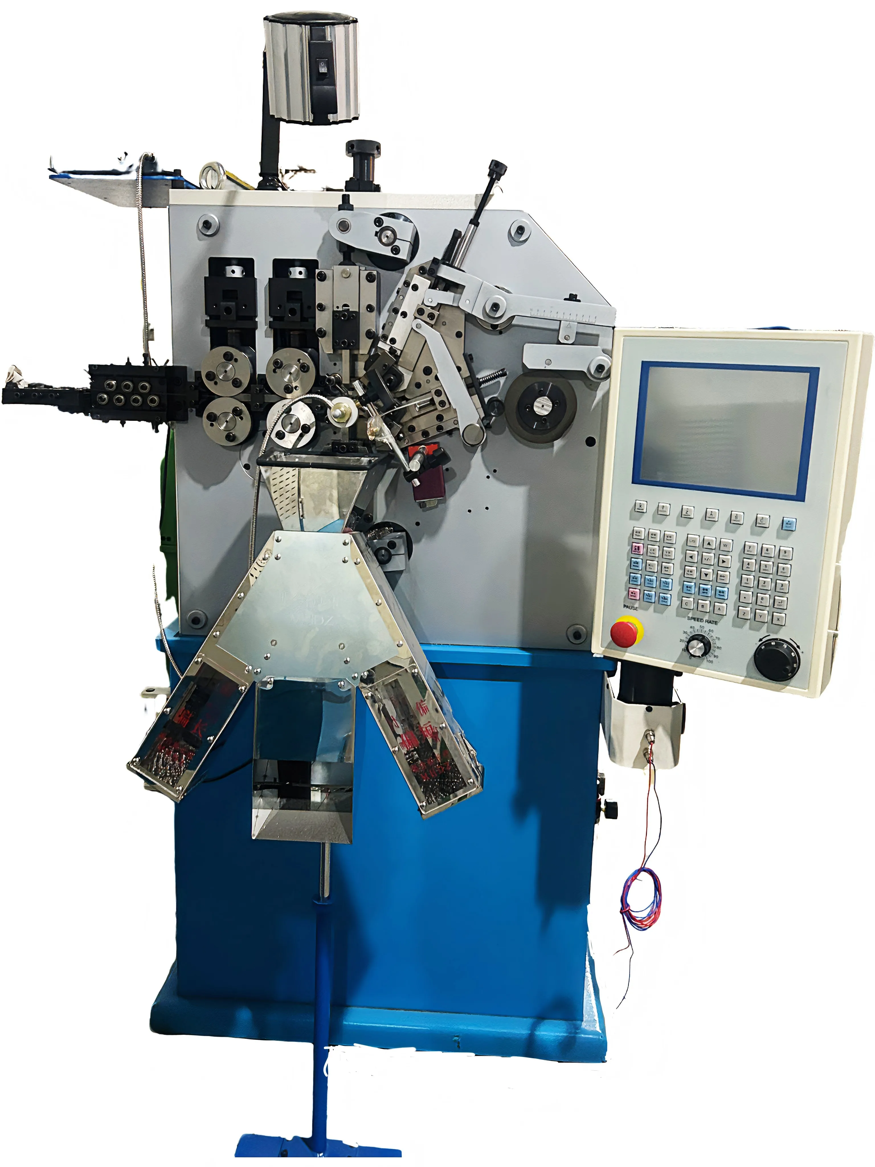 High-Precision 0.2-1.2mm CNC Spring Machine with 2 Axes Servo Motors and 1000m/min Max Wire Speed