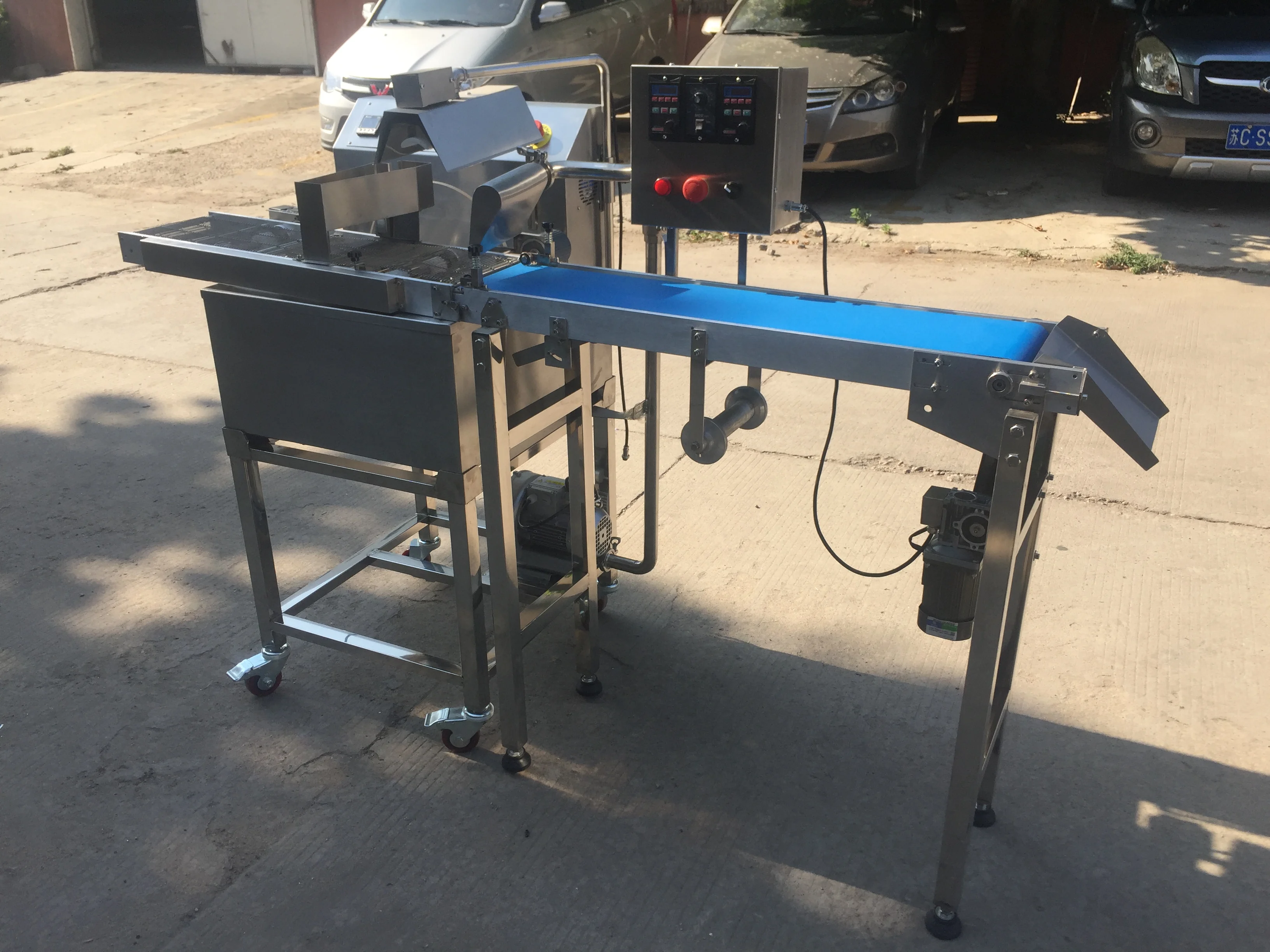 2021 Table Top Mini Chocolate Enrobing Coating Machine Small Chocolate