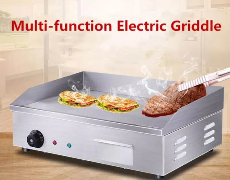 High Anti Fryer Gas Griddle Indoor Countertop Electric Griddle / Contact Grill for Restaurant