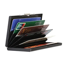 Stainless Steel RFID Blocking Credit Card anti theft  Wallet Slim RFID Metal Credit Card Case for Women or Men