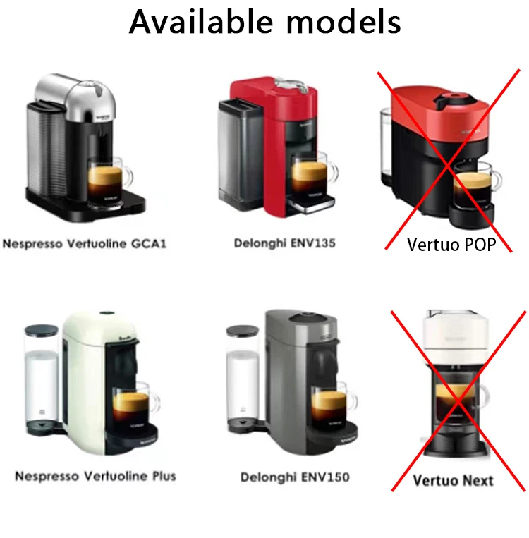 Reusable Coffee Capsules for Nespresso Vertuo Refillable