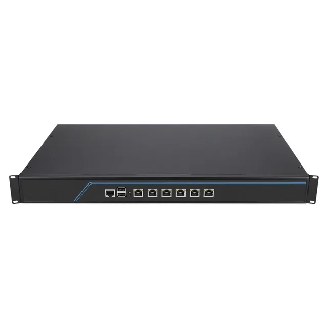 Customized 989 Black 1U Rackmount Ethernet Firewall Appliance 3rd Intel i3 i5 i7 6x1GE Network Security AESNI VAN PN Router