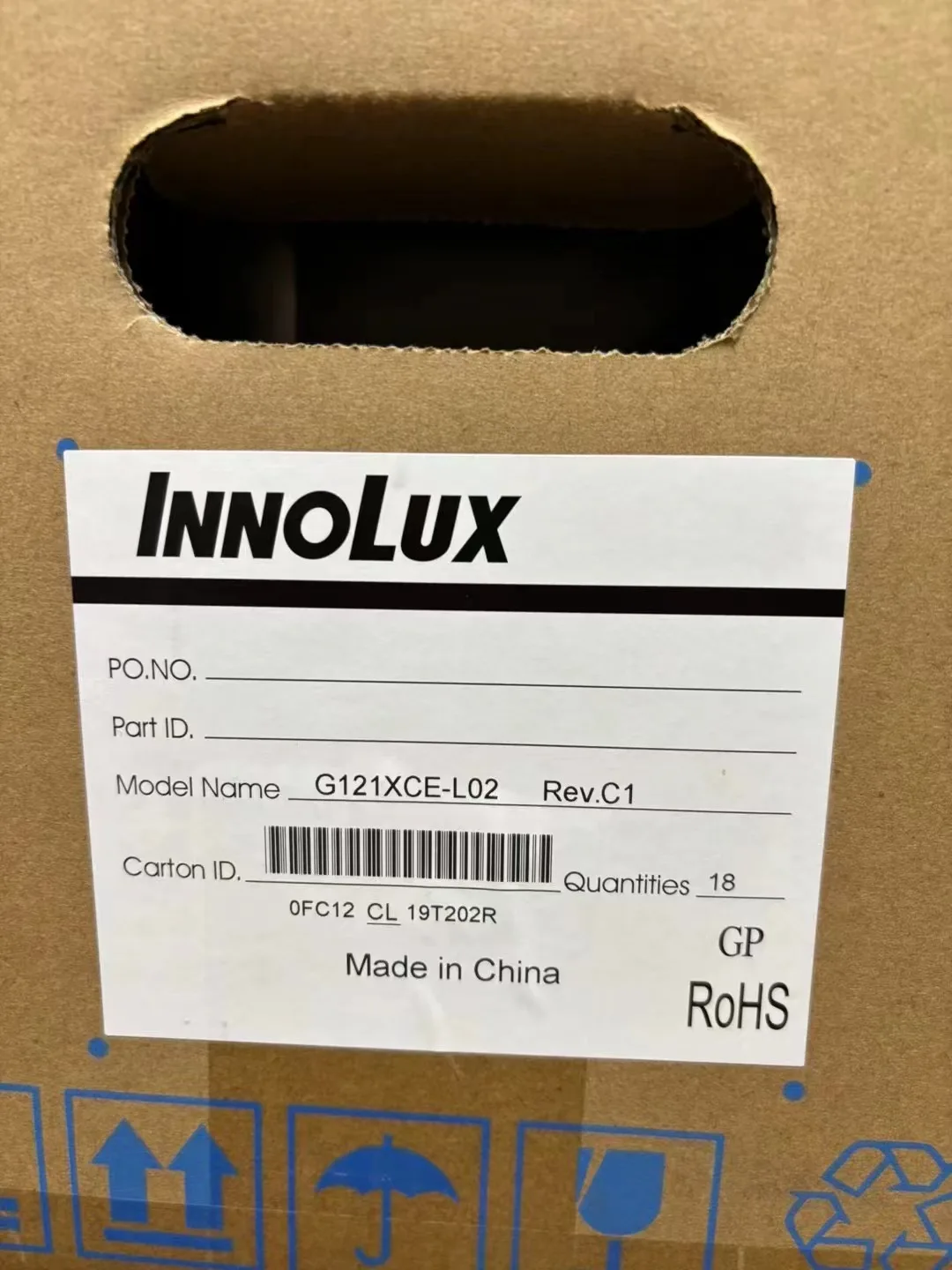 Innolux 15 インチ G150XCE-LM1 液晶ディスプレイ画面パネル 1024 *768
