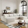 Left Facing Chaise+3Seater+1Ottoman(White)