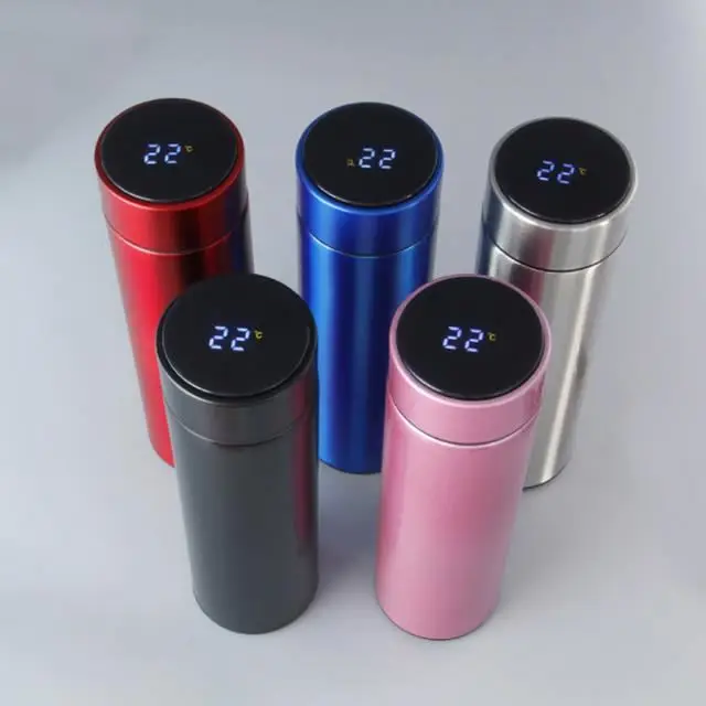 Tumbler with Temperature Display 500ml Termo Water Bottle Stainless Steel Smart Tem