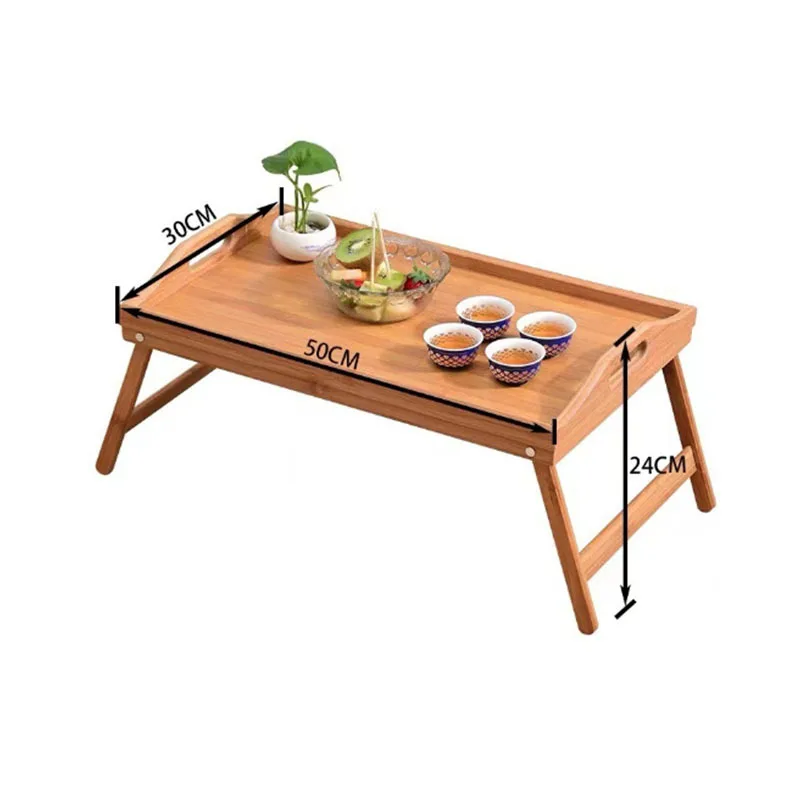 Solid Wooden Tray Table And Bed Tray For Breakfast And Coffee With