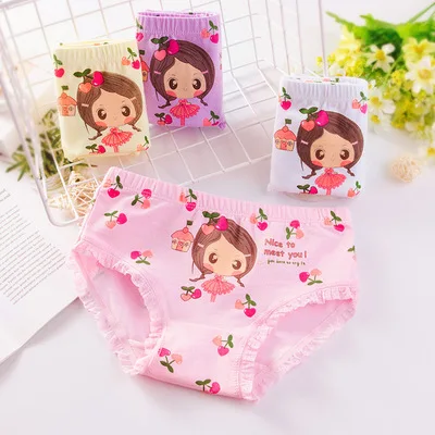 12pcs/lot New Girl Cotton Briefs Children Underwear Princess Girl