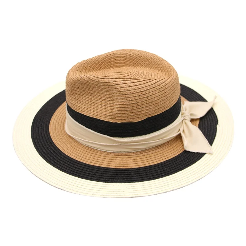 lined straw hat