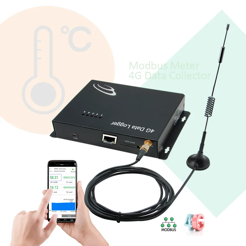 Data Logger Temperature and Humidity Modbus 4G Network Data Logger ...
