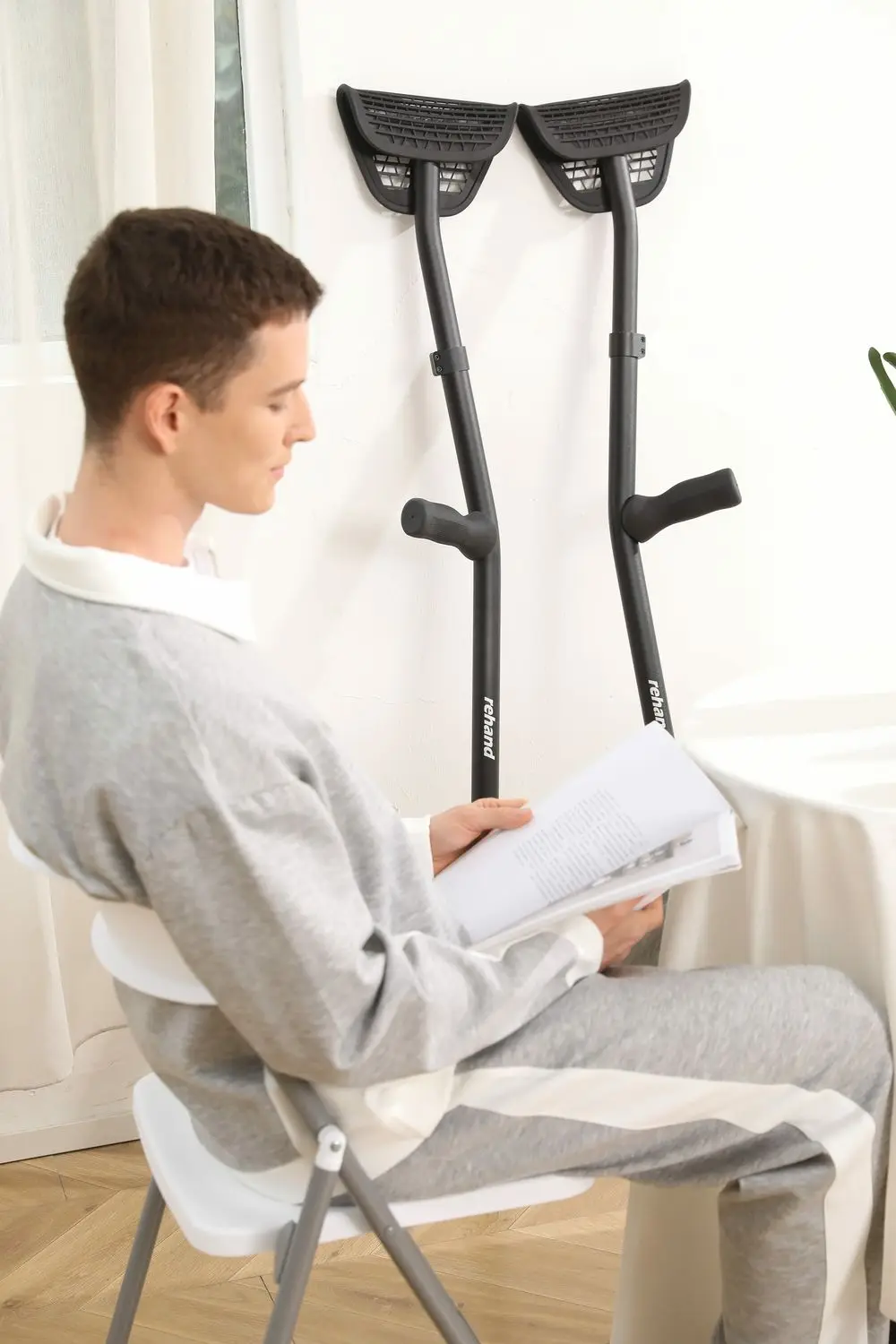 Rehand Medical Axillary Crutches Adjustable Cane Walking Aluminum