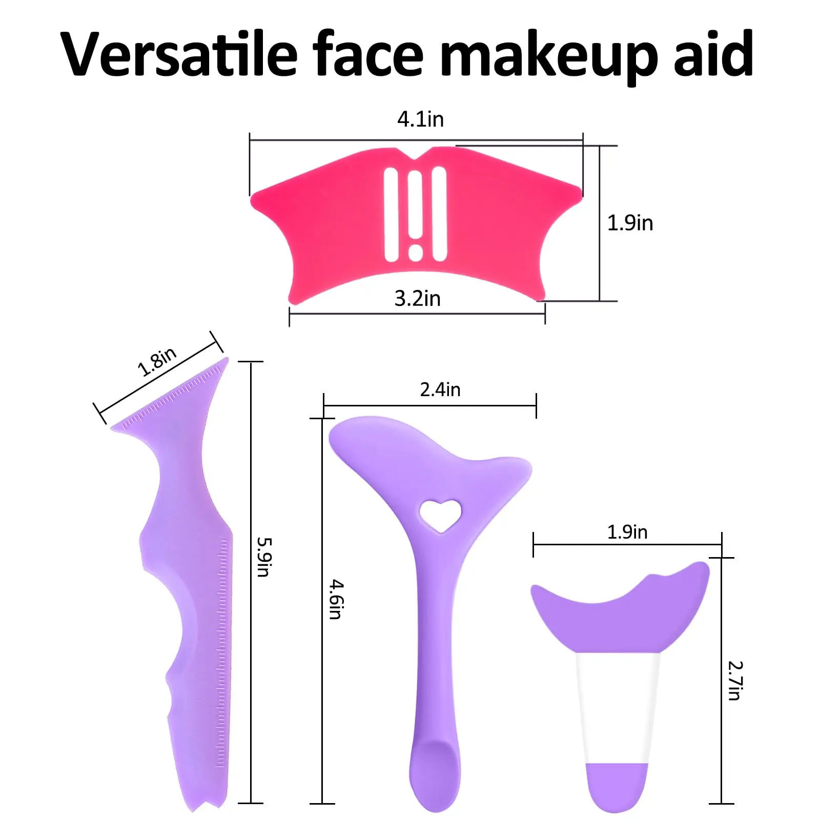 New Design Stencil for Contour Curve Makeup Eyebrow Eyeliner Shaper Models Card Multi-Function Nose Contour Tool