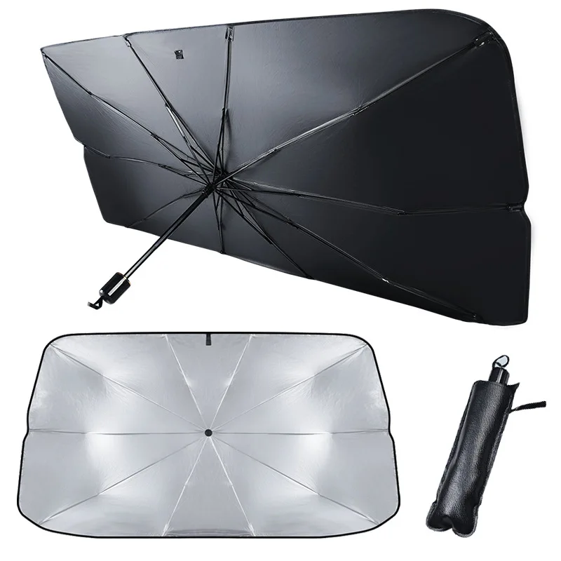 Car Windshield Heat Insulation Protection Foldable Sunshade Umbrella Block Car Front Window Sun Visor