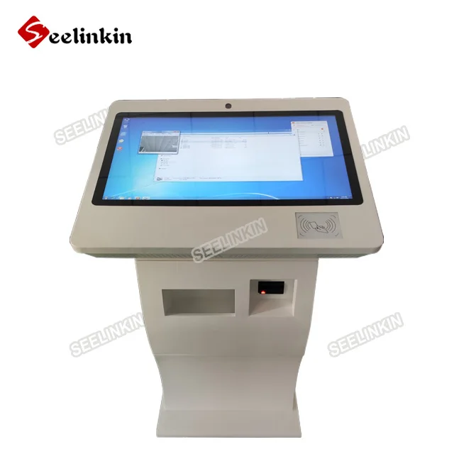32inches touch payment kiosk terminal with cash acceptor and cash dispenser and NFC card reader and camera